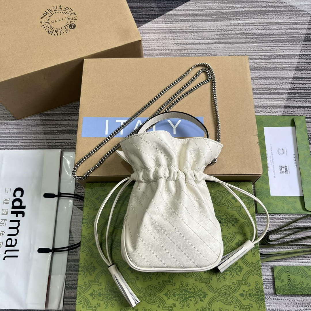 Gucci 760313 Gucci Blondie Mini Bucket Bag White - Default Title - View 2
