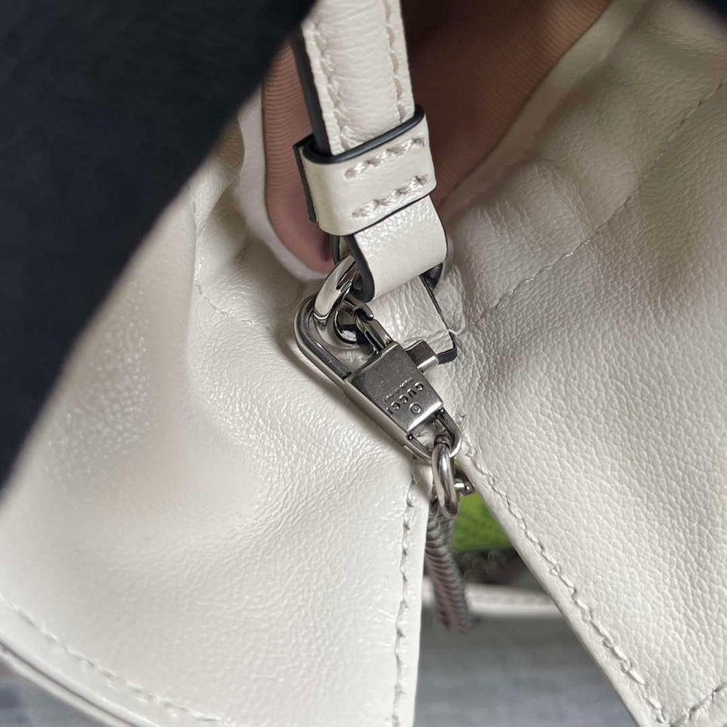 Gucci 760313 Gucci Blondie Mini Bucket Bag White