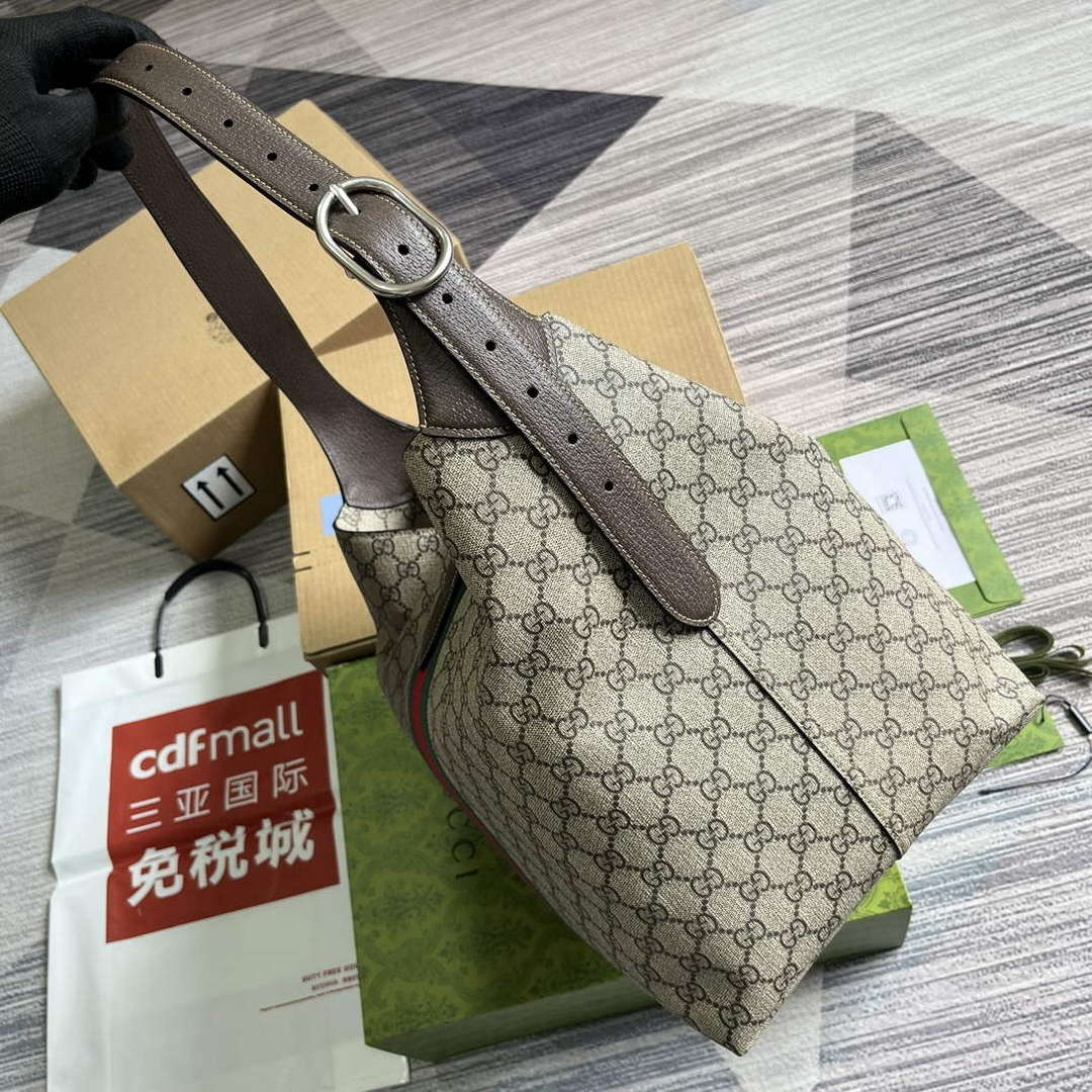 Gucci 763103 Jackie 1961 Small Shoulder Bag Beige and ebony - Default Title - View 3