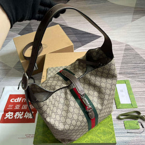 Gucci 763103 Jackie 1961 Small Shoulder Bag Beige and ebony - Default Title - View 5