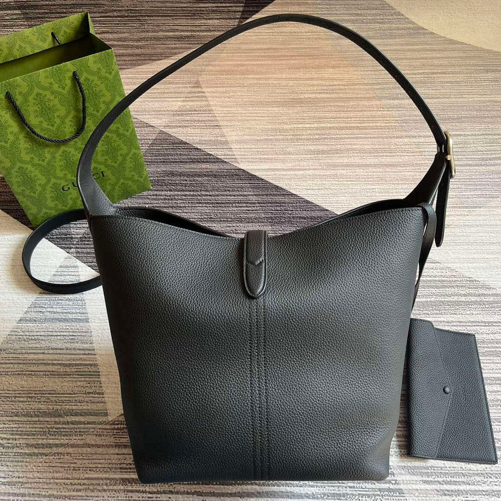 Gucci 763103 Jackie 1961 Small Shoulder Bag Black