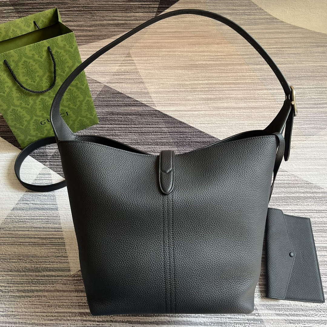 Gucci 763103 Jackie 1961 Small Shoulder Bag Black