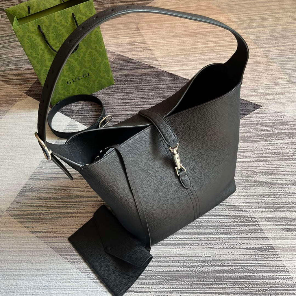 Gucci 763103 Jackie 1961 Small Shoulder Bag Black
