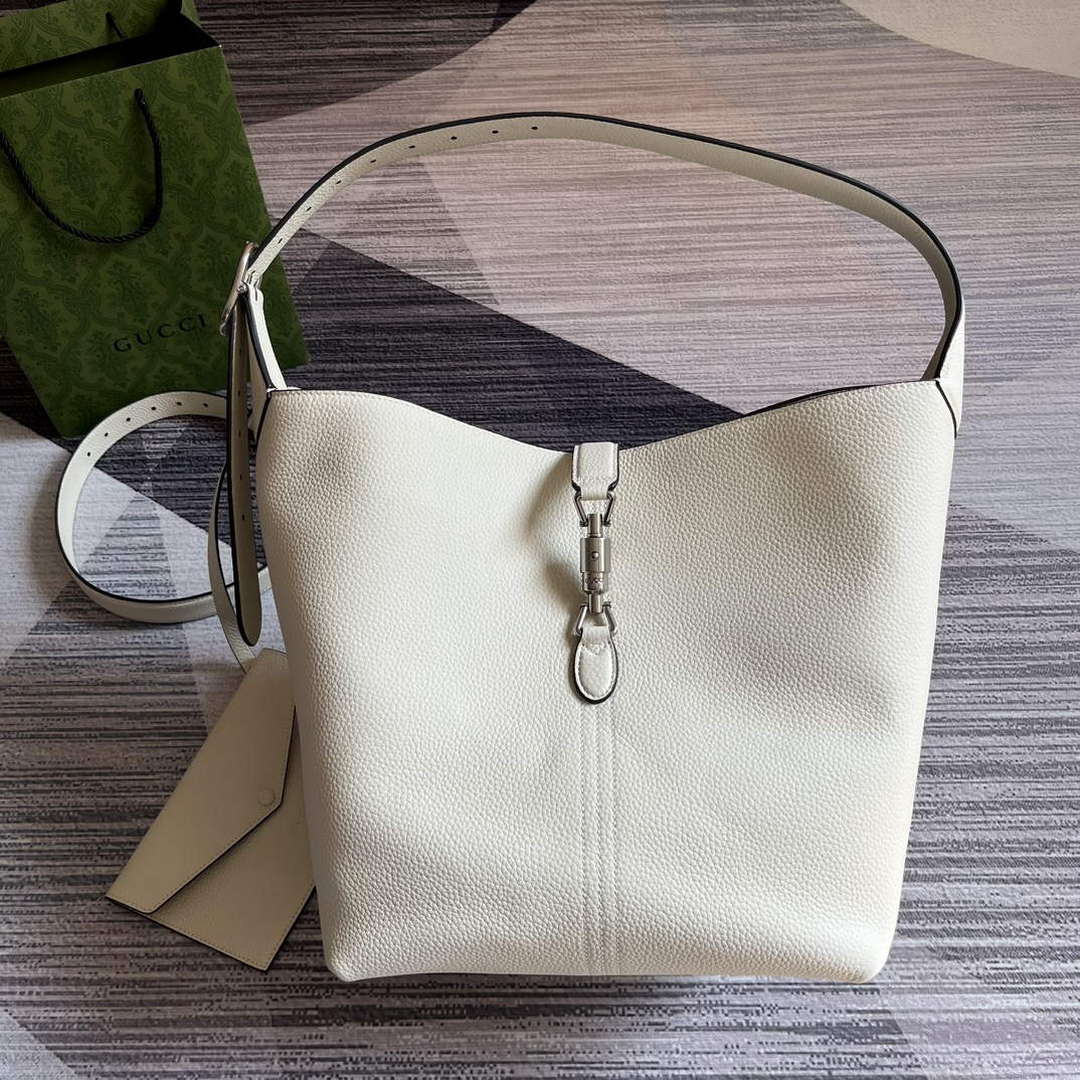 Gucci 763103 Jackie 1961 Small Shoulder Bag White - Default Title - View 1