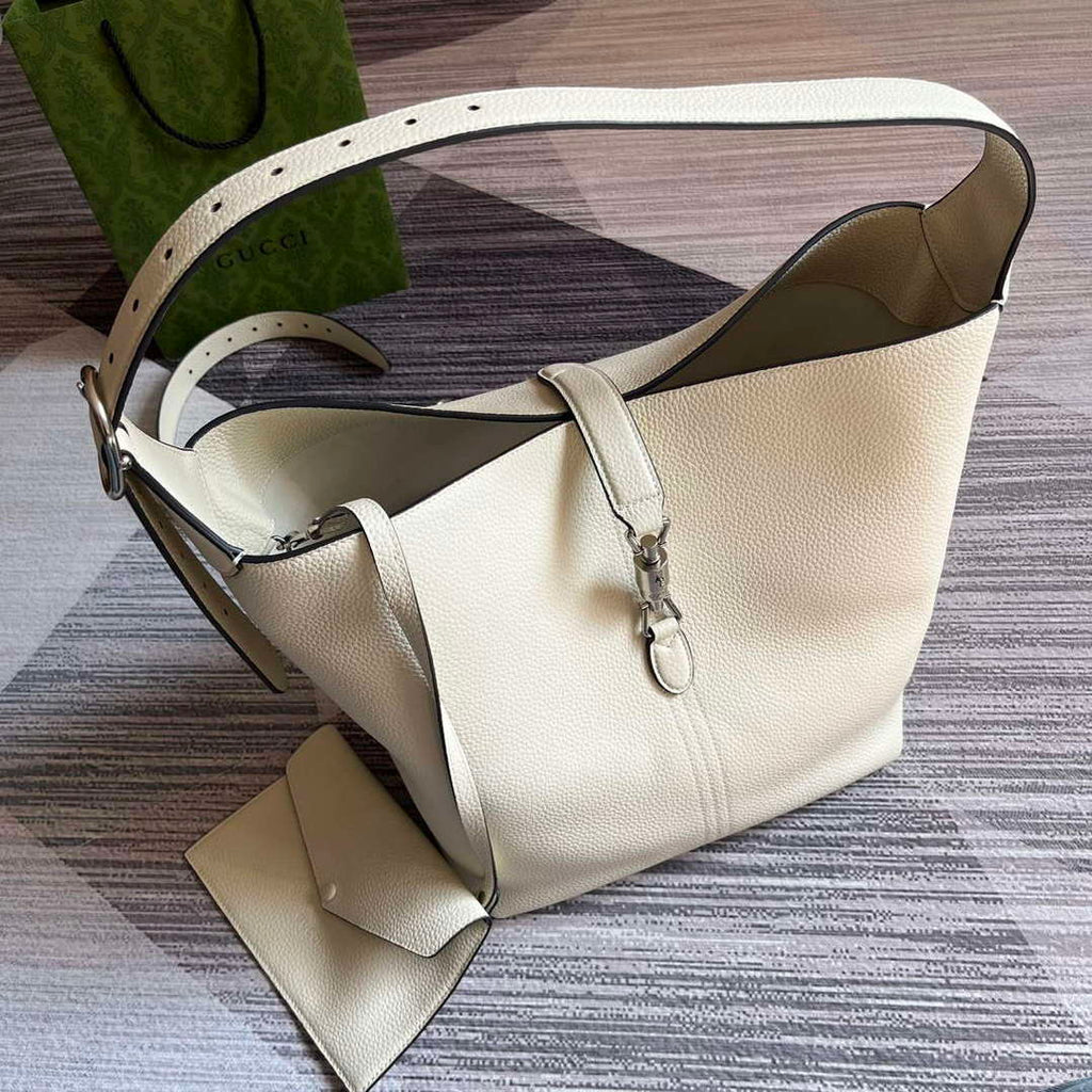 Gucci 763103 Jackie 1961 Small Shoulder Bag White