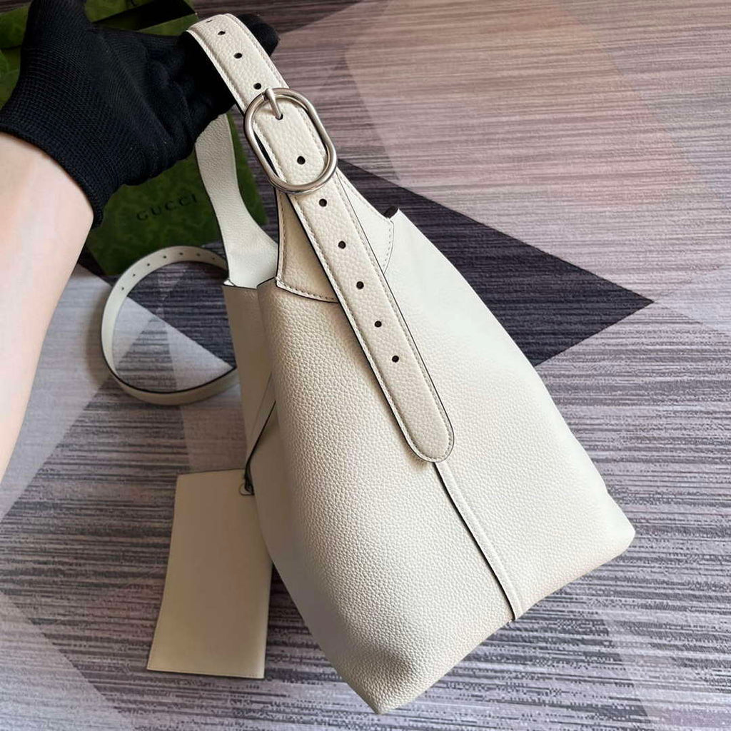Gucci 763103 Jackie 1961 Small Shoulder Bag White