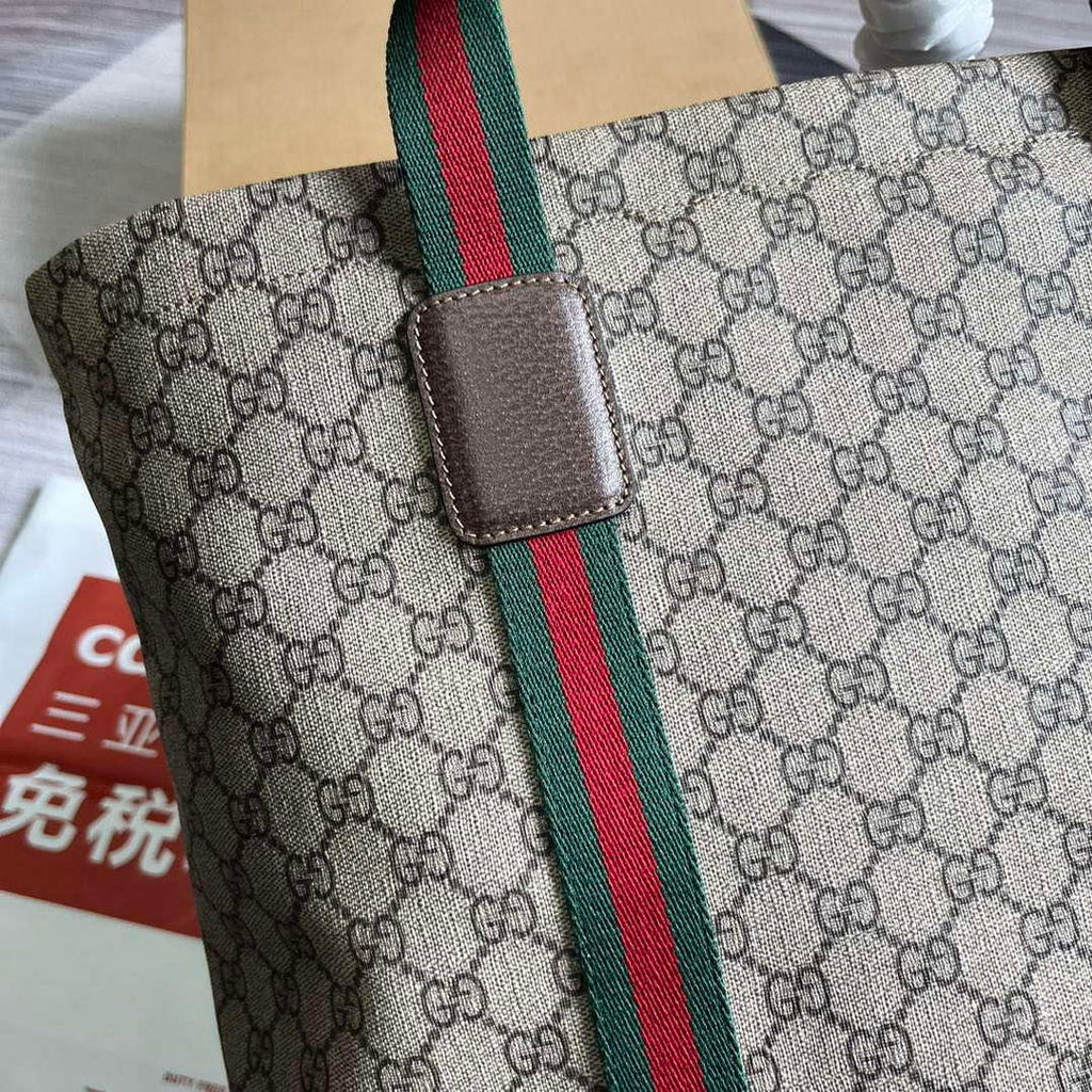 Gucci 763287 GG Tender Medium Tote Bag Beige