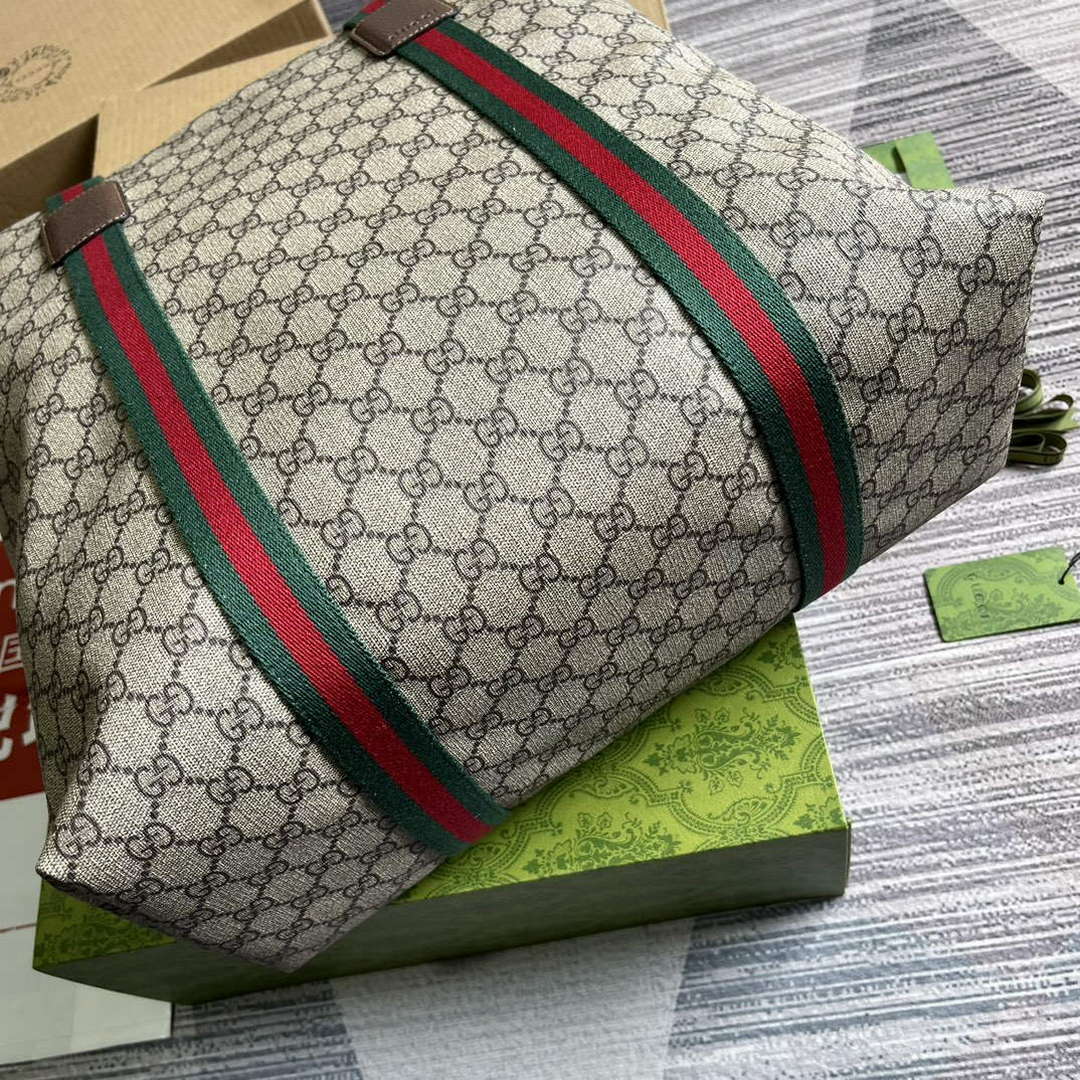 Gucci 763287 GG Tender Medium Tote Bag Beige