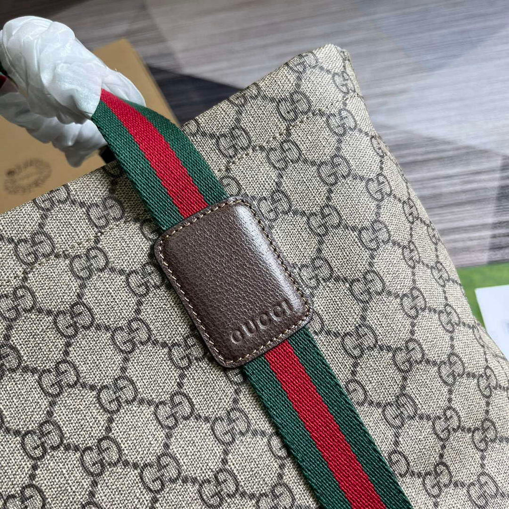 Gucci 763287 GG Tender Medium Tote Bag Beige
