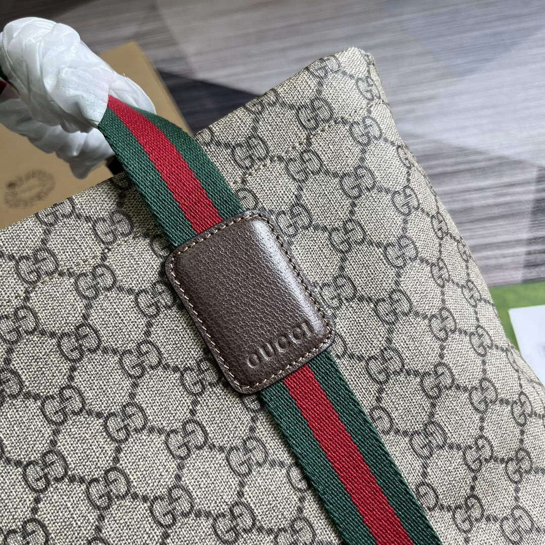 Gucci 763287 GG Tender Medium Tote Bag Beige