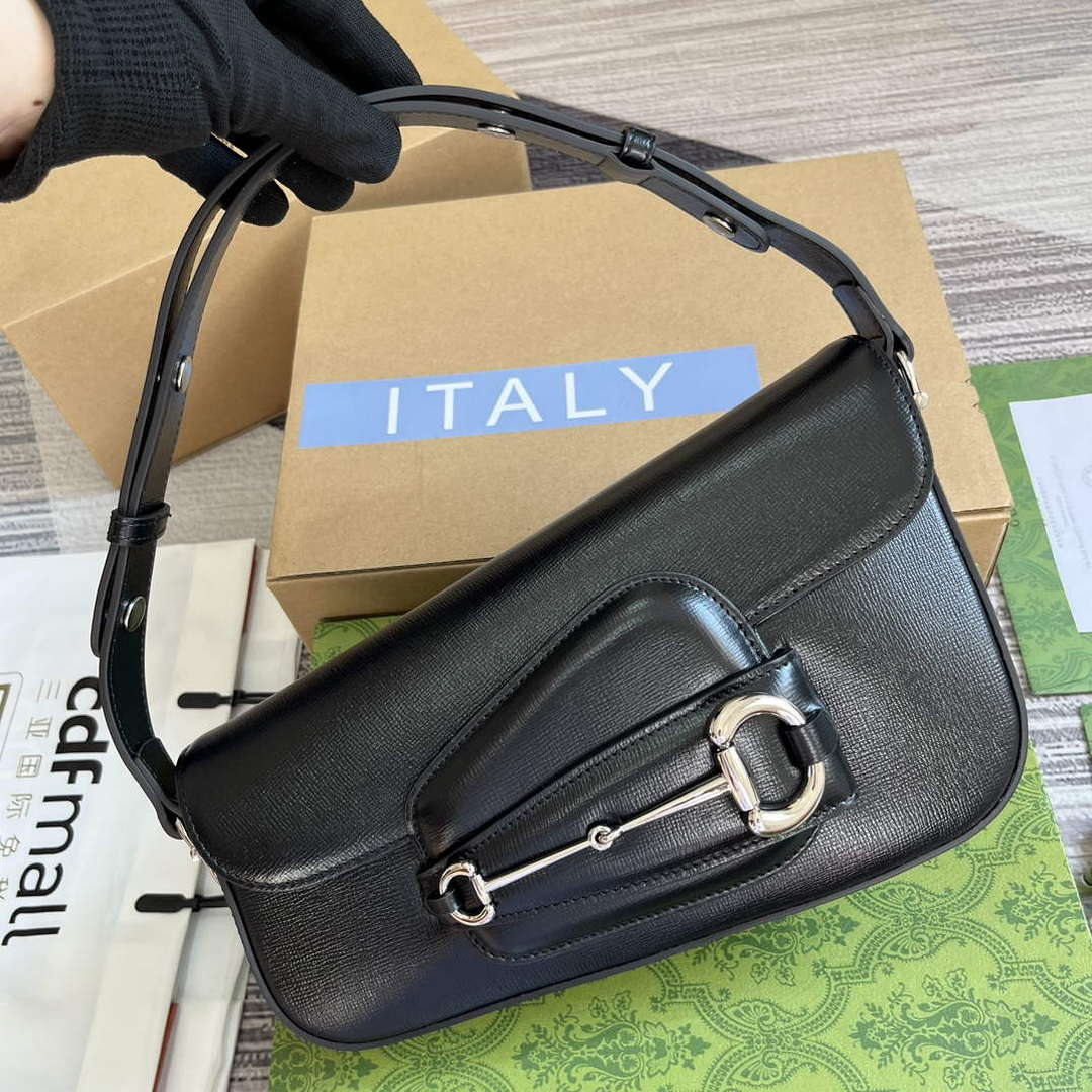 Gucci 764155 Gucci Horsebit 1955 Shoulder Bag Black - Default Title - View 4