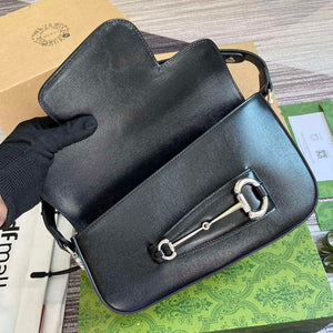 Gucci 764155 Gucci Horsebit 1955 Shoulder Bag Black - Default Title - View 7