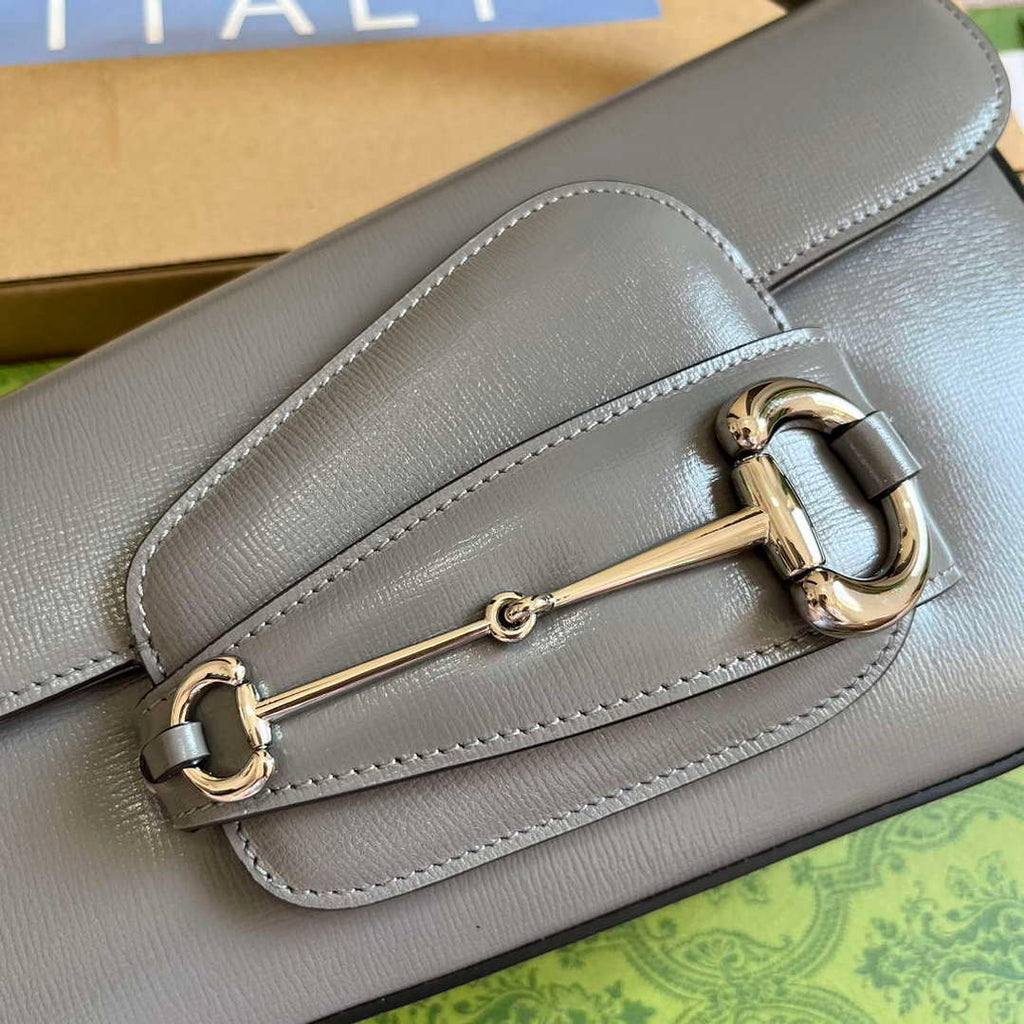 Gucci 764155 Gucci Horsebit 1955 Shoulder Bag Grey