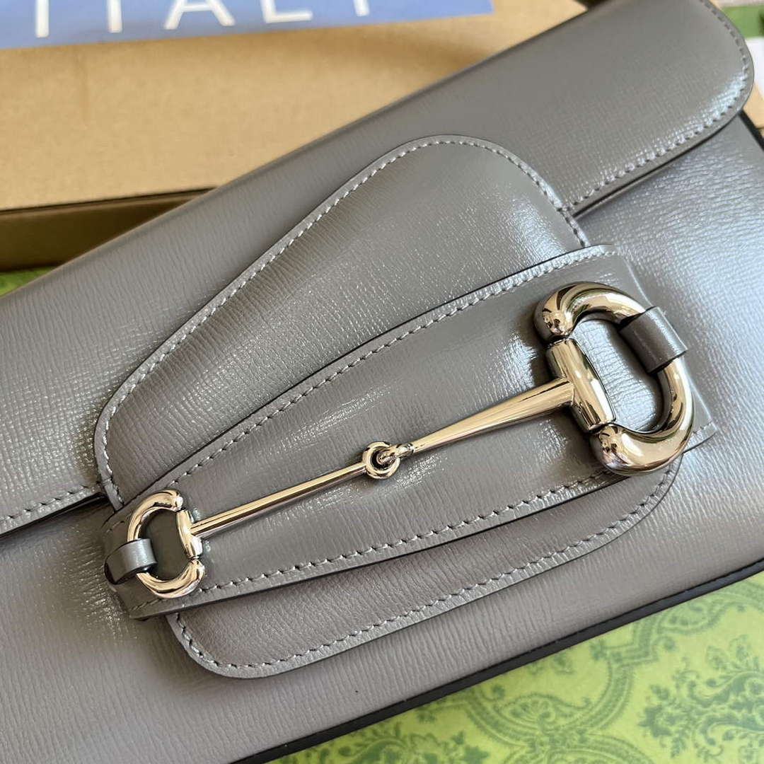 Gucci 764155 Gucci Horsebit 1955 Shoulder Bag Grey - Default Title - View 5