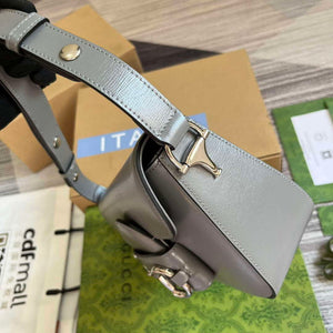 Gucci 764155 Gucci Horsebit 1955 Shoulder Bag Grey - Default Title - View 7