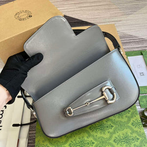 Gucci 764155 Gucci Horsebit 1955 Shoulder Bag Grey - Default Title - View 8