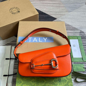 Gucci 764155 Gucci Horsebit 1955 Shoulder Bag Orange - Default Title - View 1