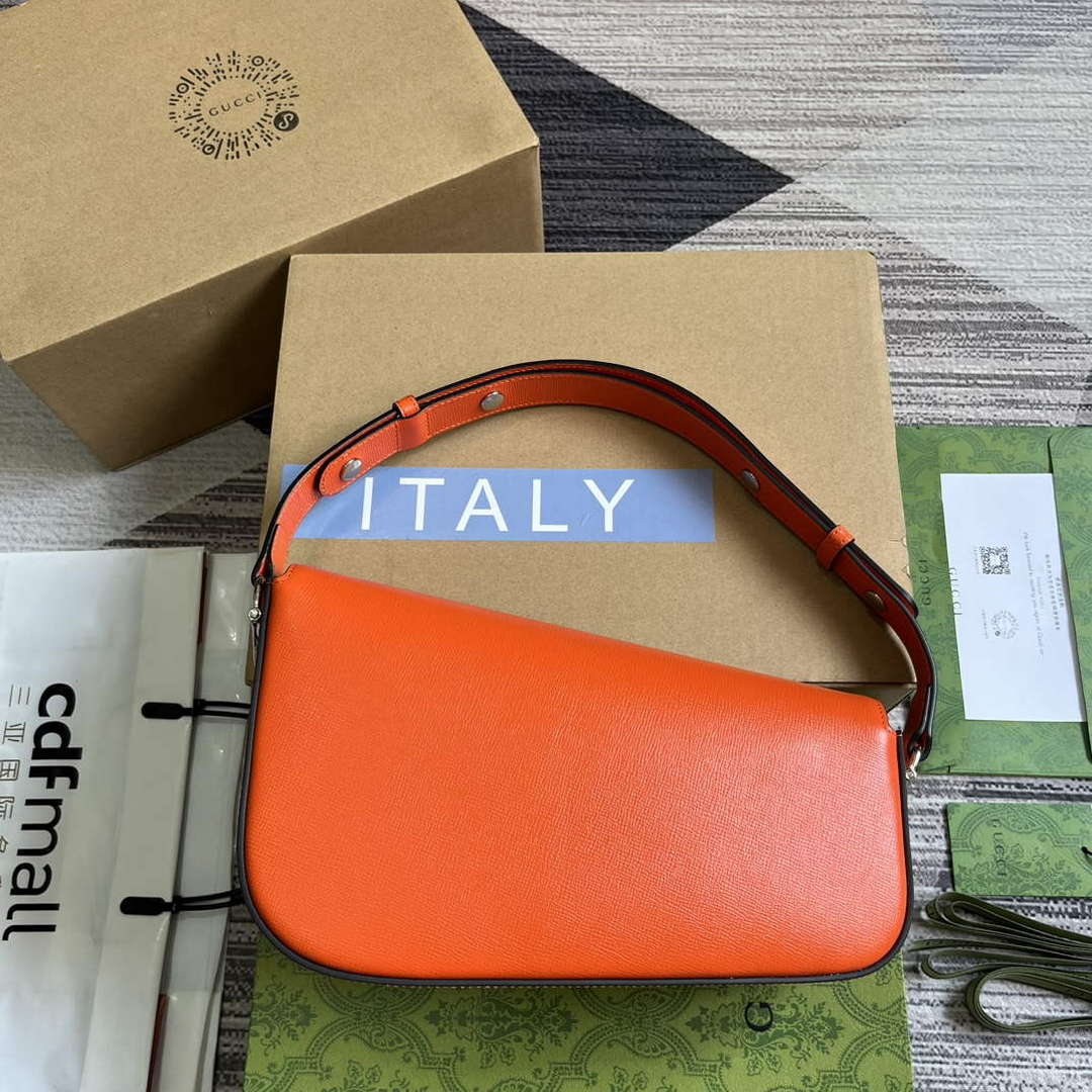 Gucci 764155 Gucci Horsebit 1955 Shoulder Bag Orange - Default Title - View 2