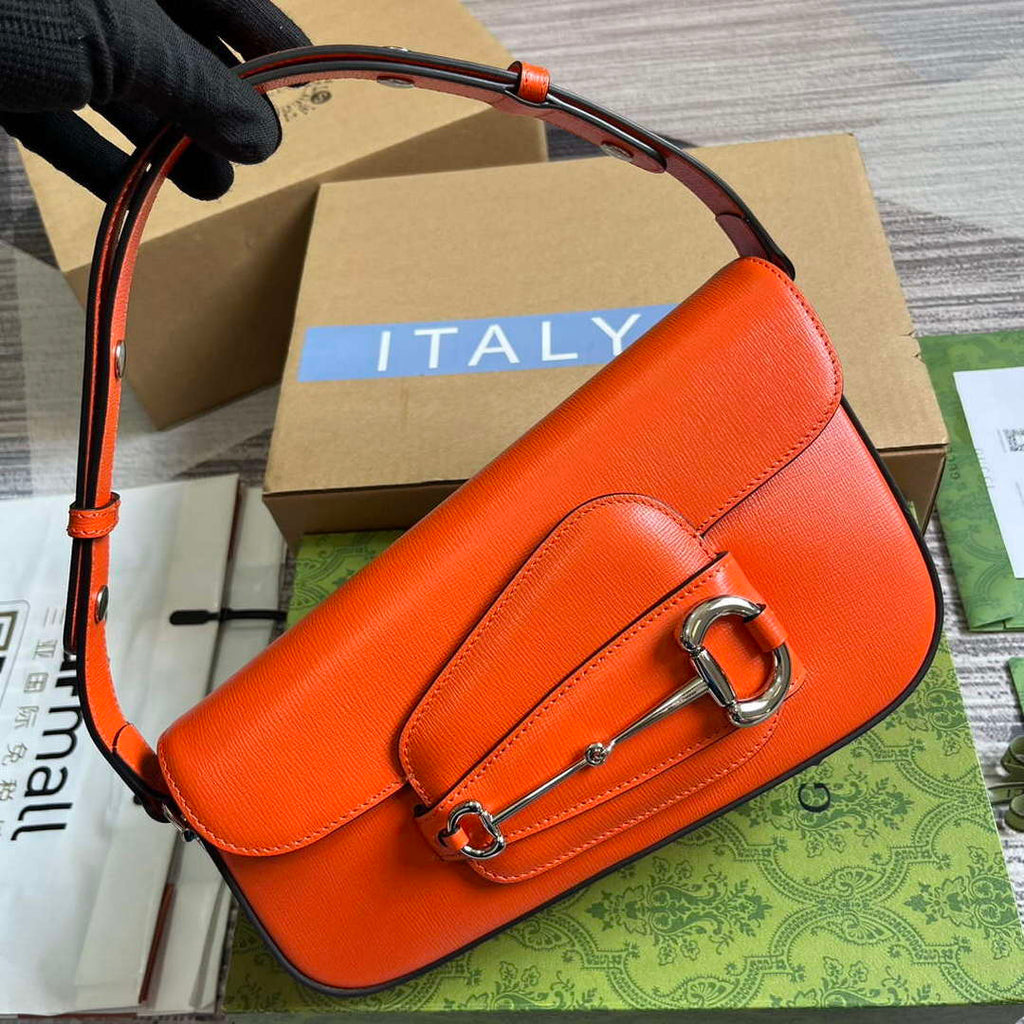 Gucci 764155 Gucci Horsebit 1955 Shoulder Bag Orange