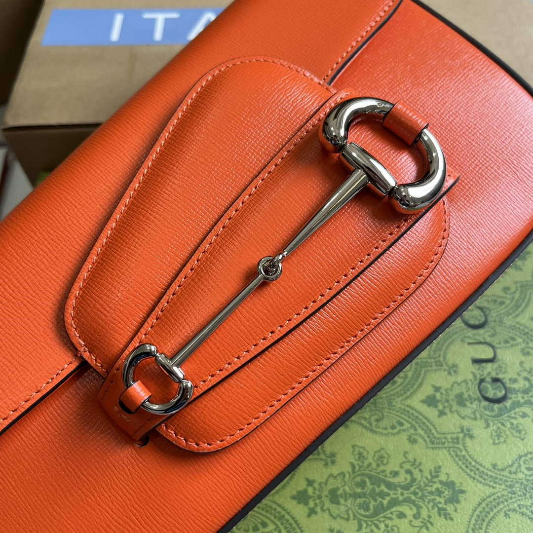 Gucci 764155 Gucci Horsebit 1955 Shoulder Bag Orange - Default Title - View 4