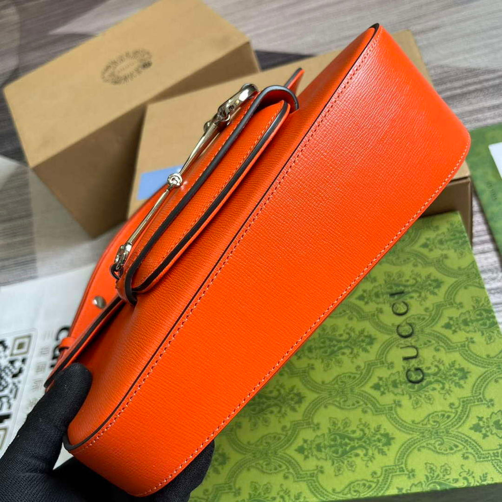 Gucci 764155 Gucci Horsebit 1955 Shoulder Bag Orange