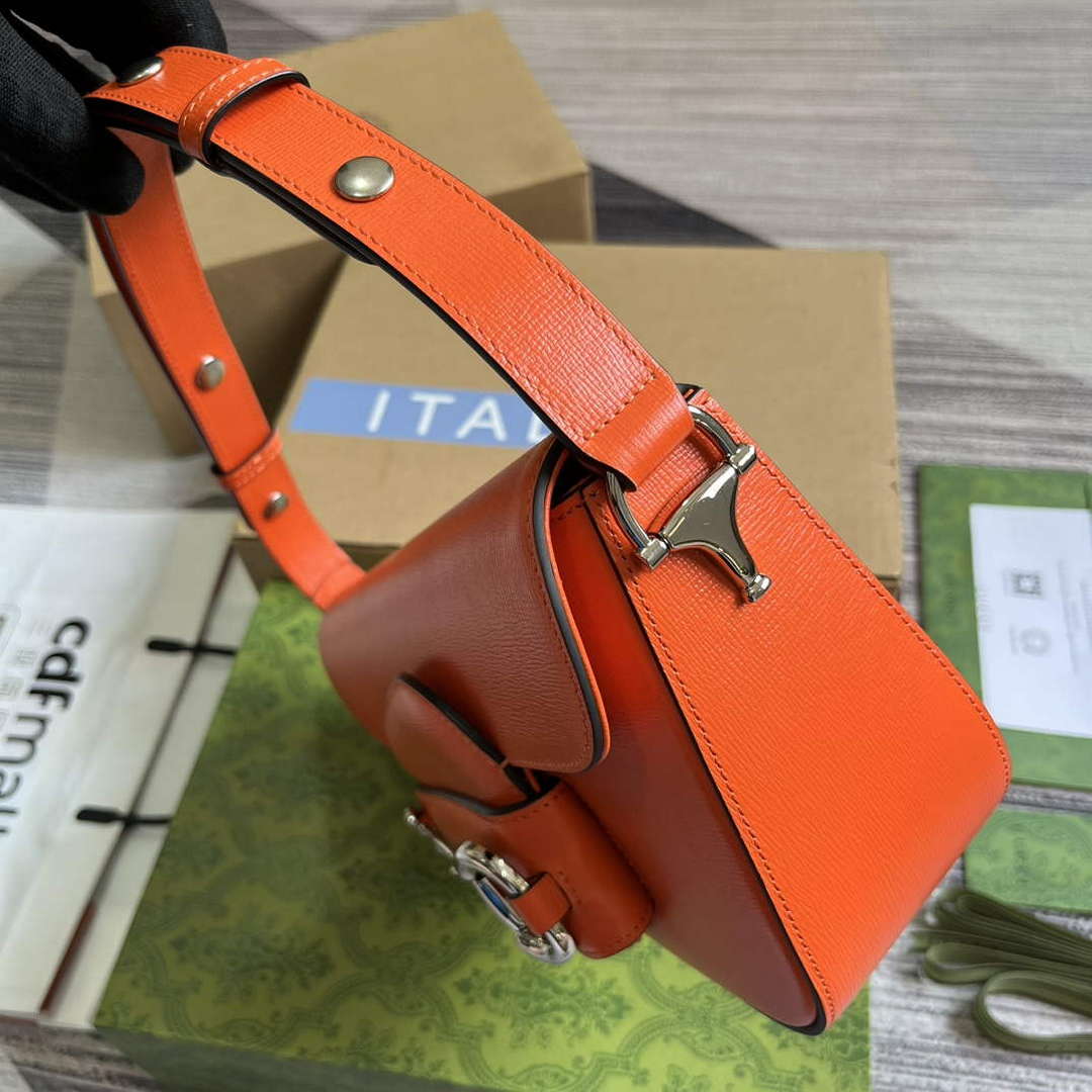 Gucci 764155 Gucci Horsebit 1955 Shoulder Bag Orange - Default Title - View 6