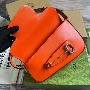 Gucci 764155 Gucci Horsebit 1955 Shoulder Bag Orange - Default Title - View 7