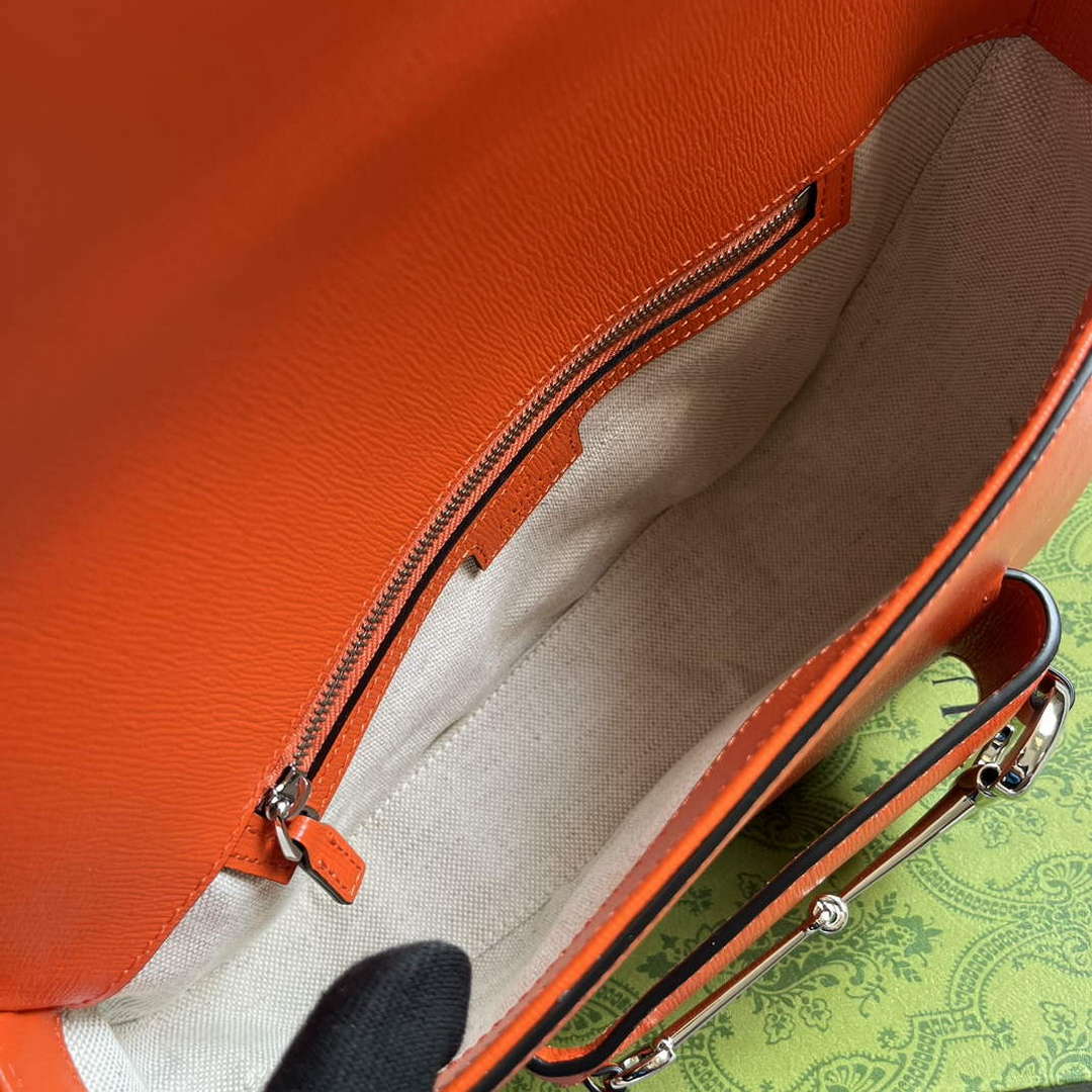 Gucci 764155 Gucci Horsebit 1955 Shoulder Bag Orange - Default Title - View 8