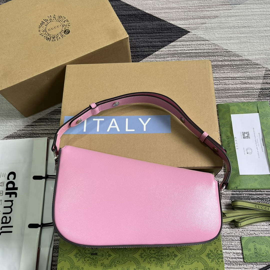 Gucci 764155 Gucci Horsebit 1955 Shoulder Bag Pink - Default Title - View 2