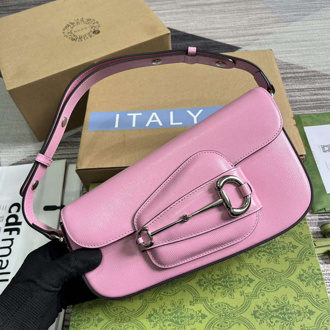 Gucci 764155 Gucci Horsebit 1955 Shoulder Bag Pink - Default Title - View 4