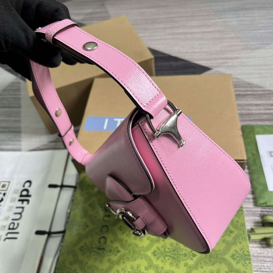 Gucci 764155 Gucci Horsebit 1955 Shoulder Bag Pink - Default Title - View 7