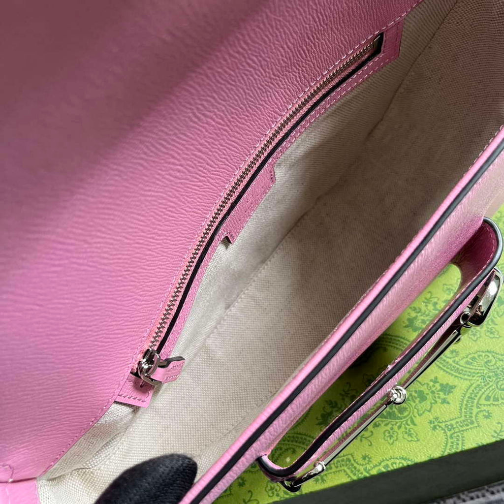 Gucci 764155 Gucci Horsebit 1955 Shoulder Bag Pink