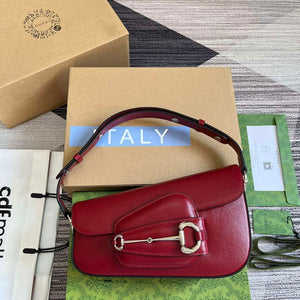 Gucci 764155 Gucci Horsebit 1955 Shoulder Bag Red - Default Title - View 1