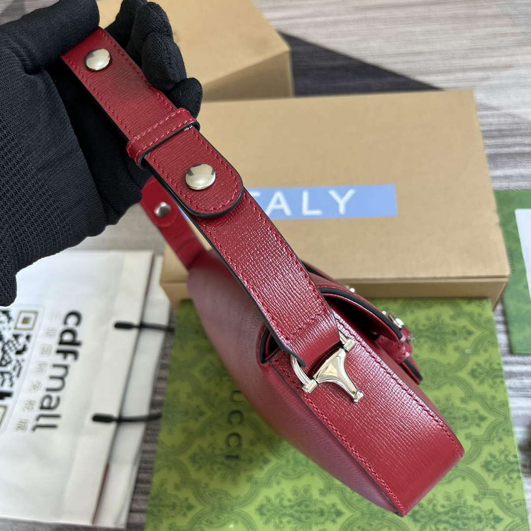Gucci 764155 Gucci Horsebit 1955 Shoulder Bag Red - Default Title - View 3
