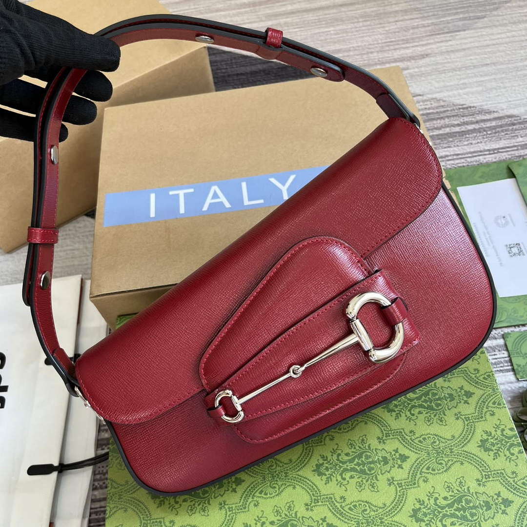 Gucci 764155 Gucci Horsebit 1955 Shoulder Bag Red - Default Title - View 4