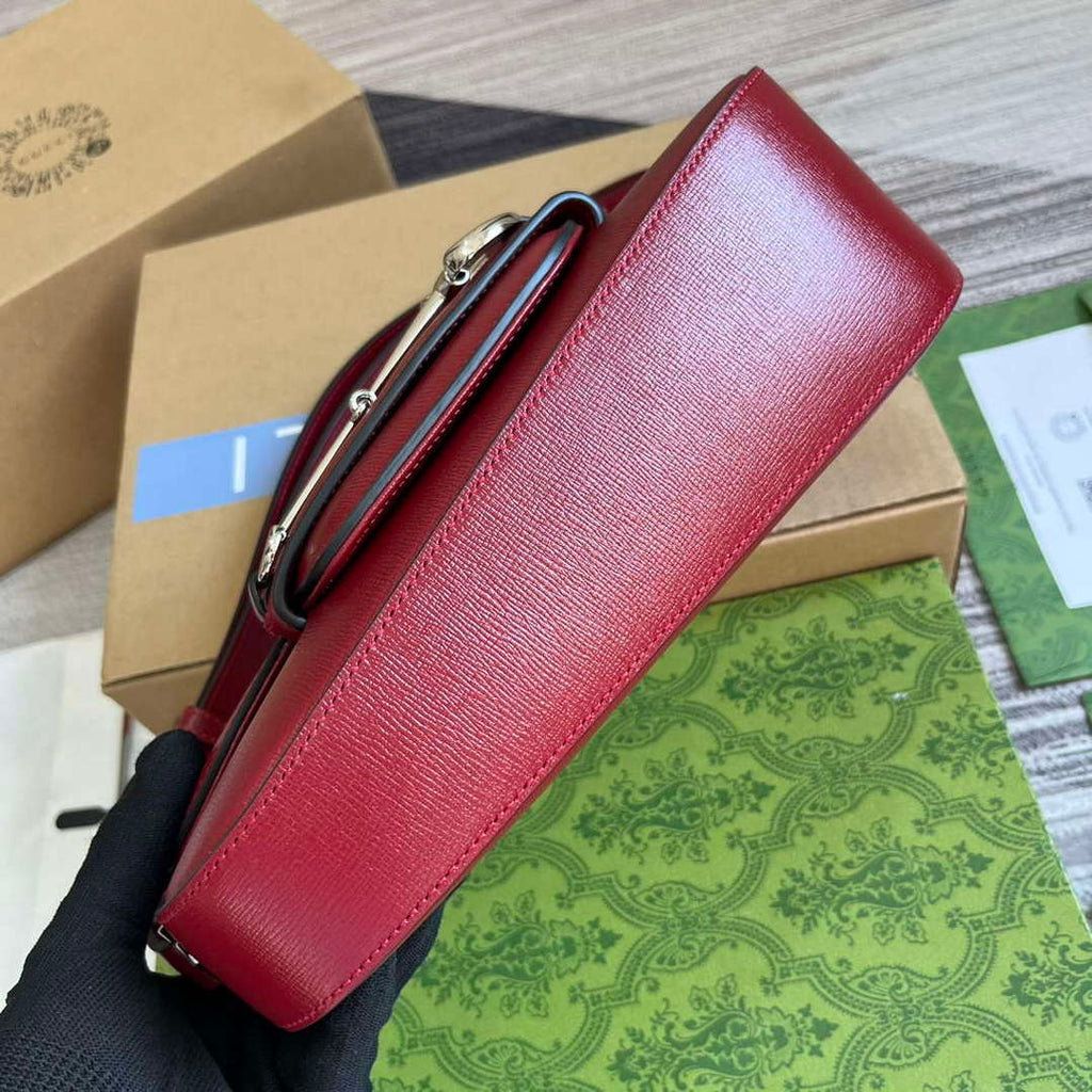 Gucci 764155 Gucci Horsebit 1955 Shoulder Bag Red