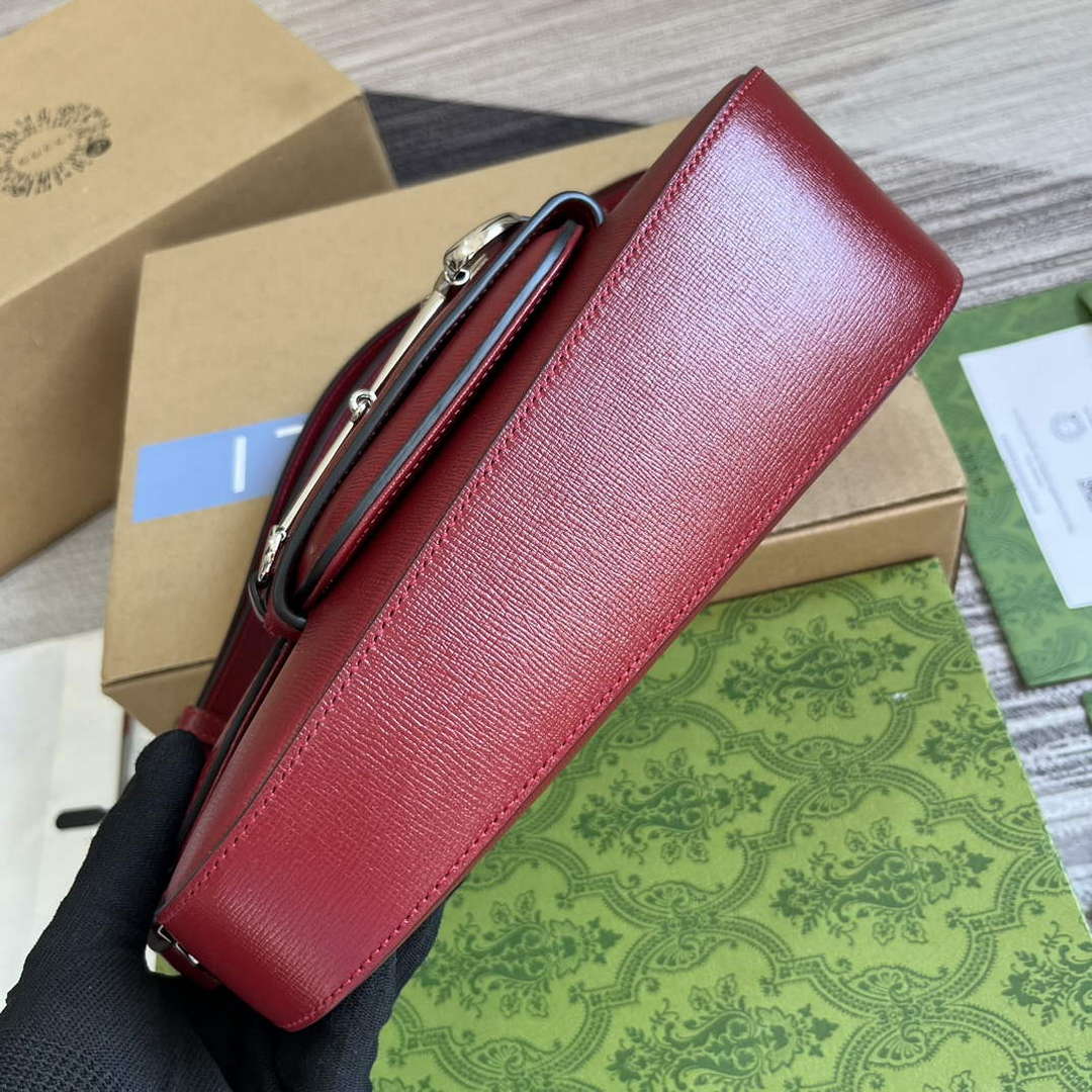 Gucci 764155 Gucci Horsebit 1955 Shoulder Bag Red - Default Title - View 6