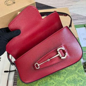 Gucci 764155 Gucci Horsebit 1955 Shoulder Bag Red - Default Title - View 7
