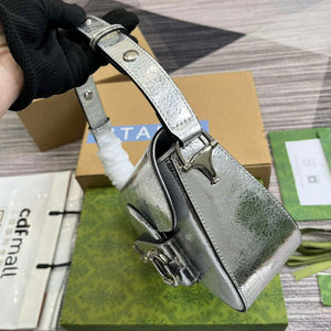 Gucci 764155 Gucci Horsebit 1955 Shoulder Bag Silver - Default Title - View 3