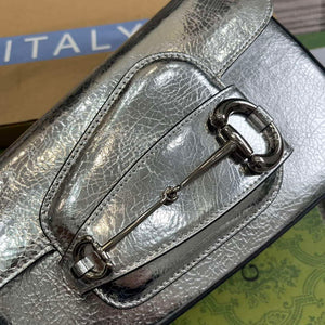 Gucci 764155 Gucci Horsebit 1955 Shoulder Bag Silver - Default Title - View 5