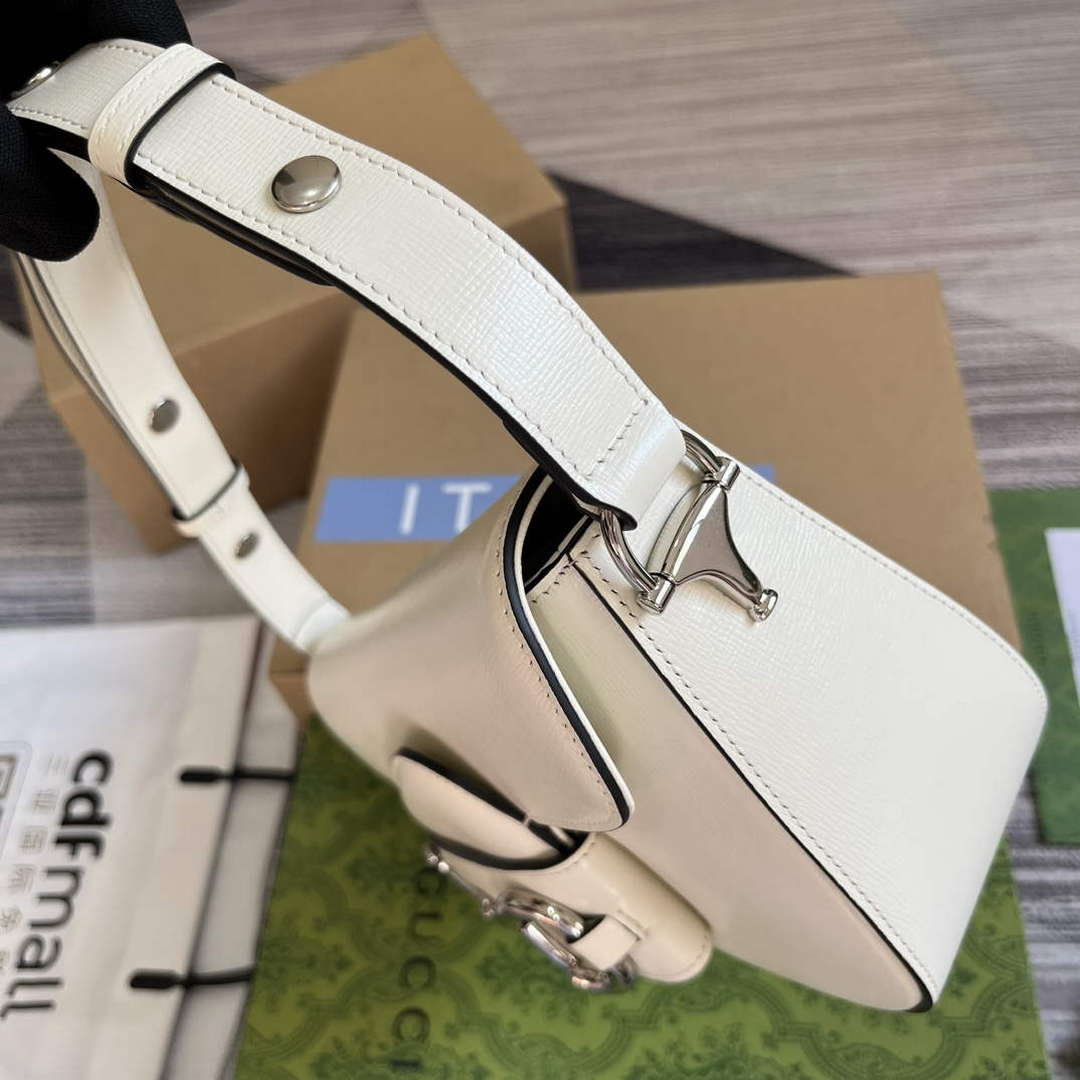 Gucci 764155 Gucci Horsebit 1955 Shoulder Bag White - Default Title - View 6