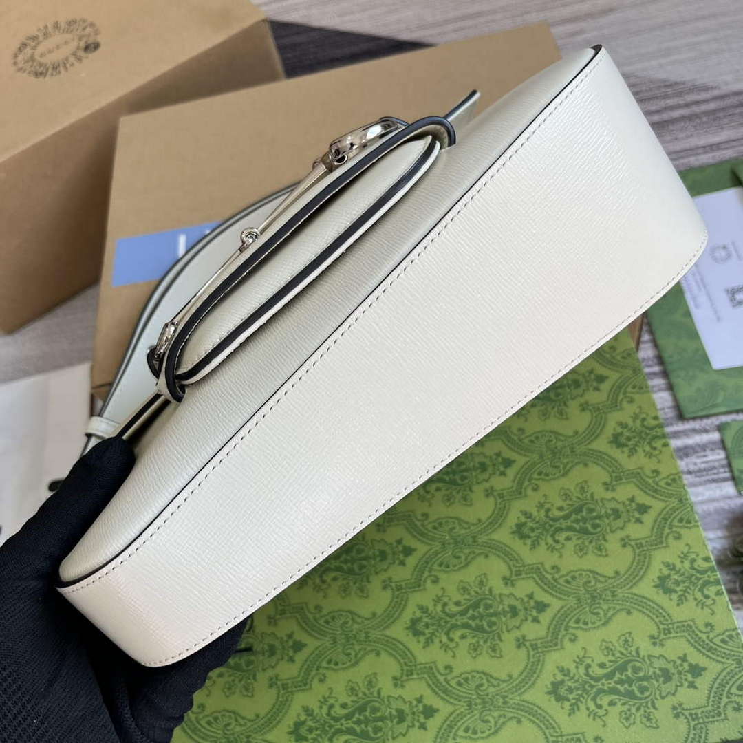 Gucci 764155 Gucci Horsebit 1955 Shoulder Bag White - Default Title - View 7
