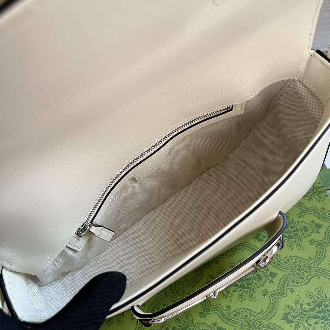 Gucci 764155 Gucci Horsebit 1955 Shoulder Bag White - Default Title - View 9