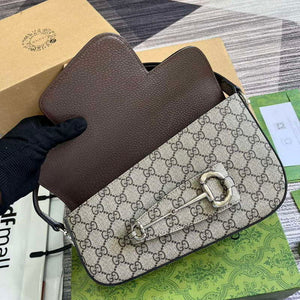 Gucci 764155 Gucci Horsebit 1955 Small Shoulder Bag Beige/ebony - Default Title - View 8