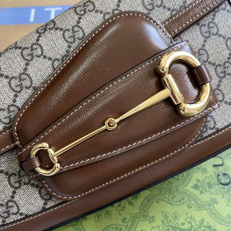 Gucci 764155 Gucci Horsebit 1955 Small Shoulder Bag Brown - Default Title - View 5