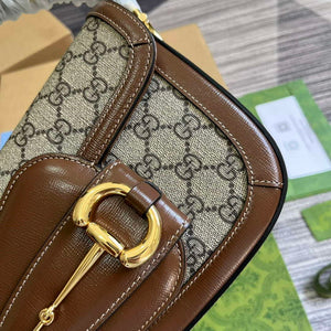Gucci 764155 Gucci Horsebit 1955 Small Shoulder Bag Brown - Default Title - View 7