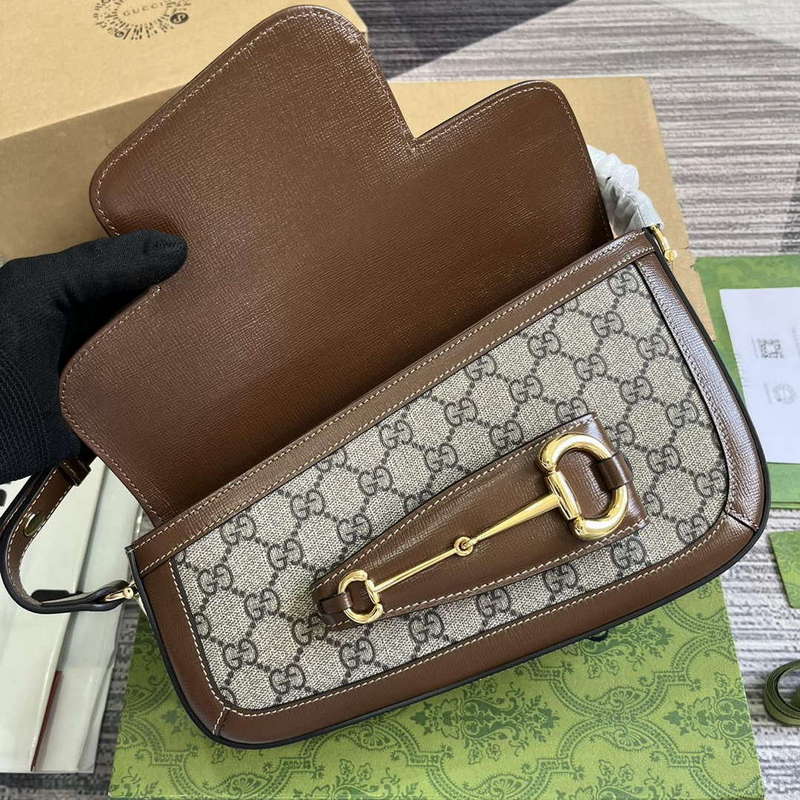 Gucci 764155 Gucci Horsebit 1955 Small Shoulder Bag Brown - Default Title - View 8