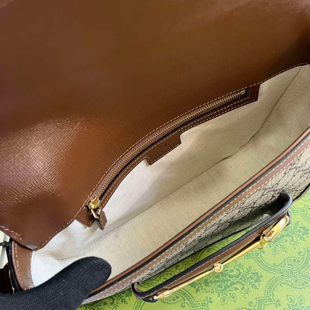 Gucci 764155 Gucci Horsebit 1955 Small Shoulder Bag Brown