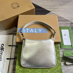 Gucci 764191 Gucci Horsebit Slim Small Shoulder Bag Metallic silver - Default Title - View 2