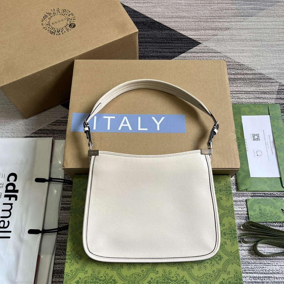 Gucci 764191 Gucci Horsebit Slim Small Shoulder Bag White - Default Title - View 2